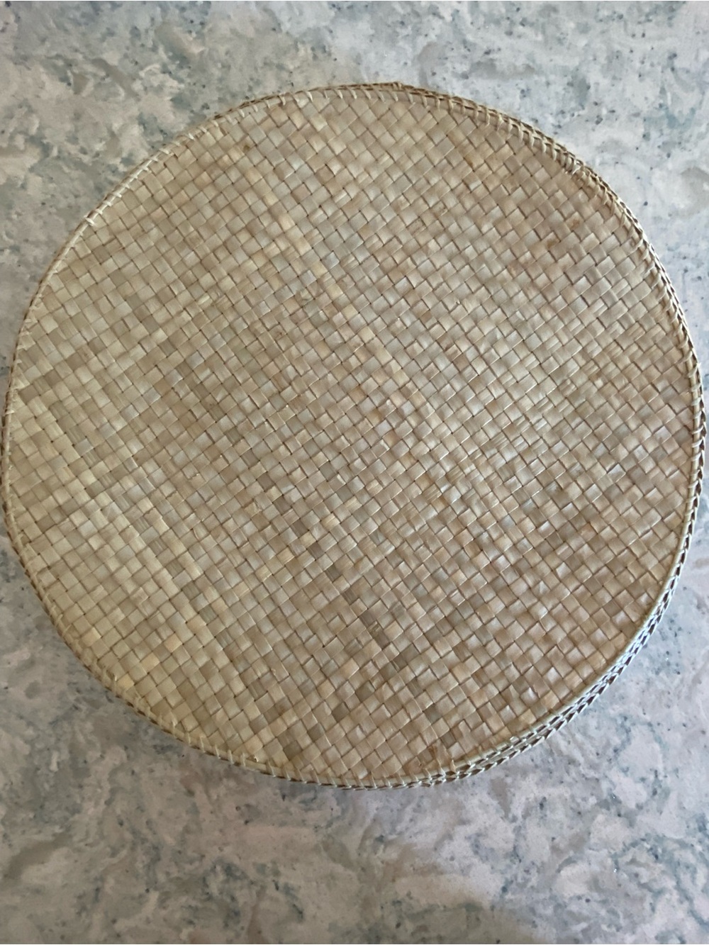 Woven Seagrass Round Placemat - Natural Straw Color includes 10